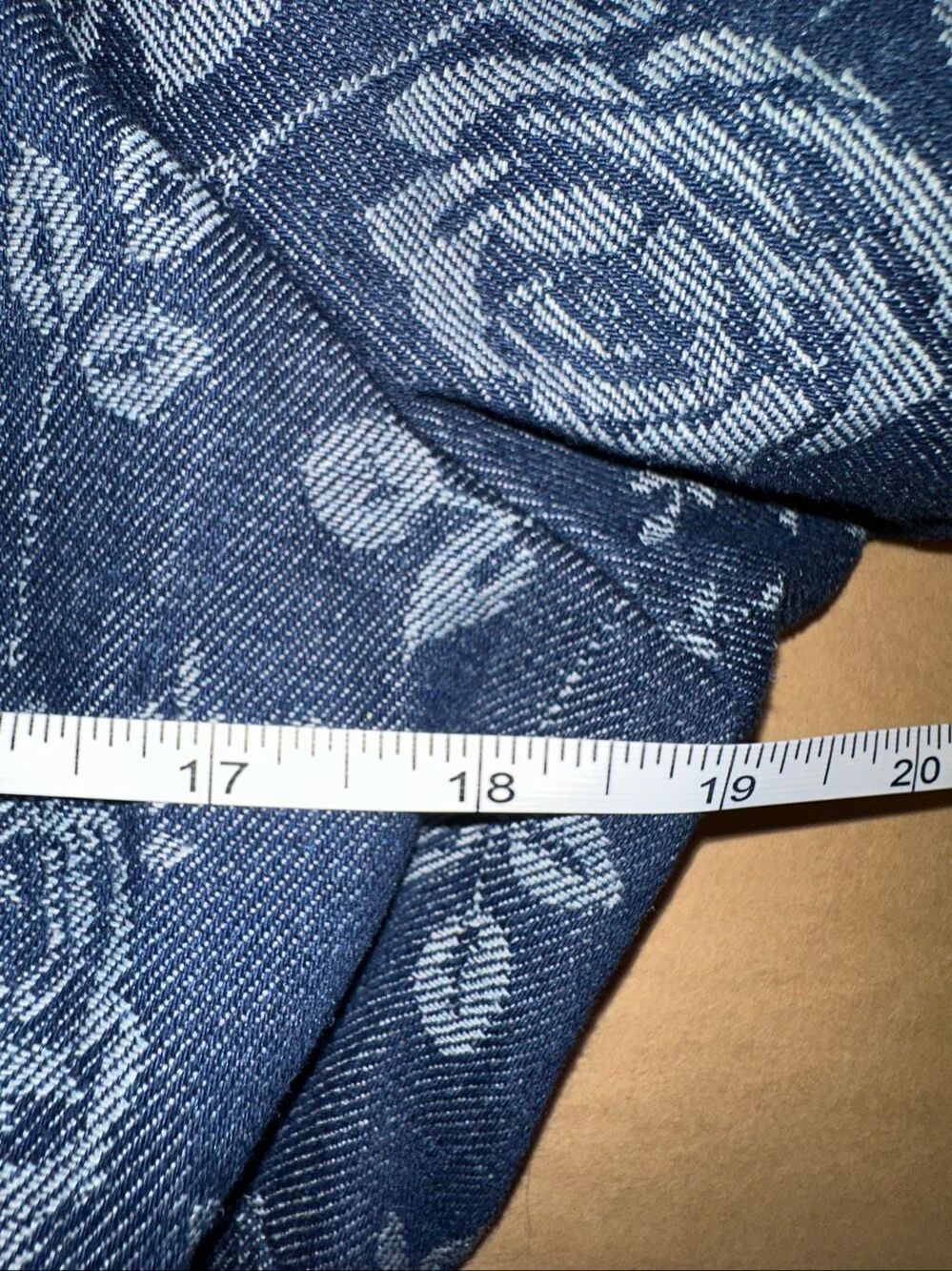 Eliza J Size 10 Denim Floral Shirt Dress Blue Rhinestone Button Front Mini - Picture 10 of 12
